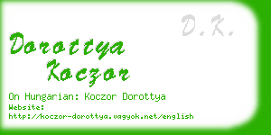 dorottya koczor business card